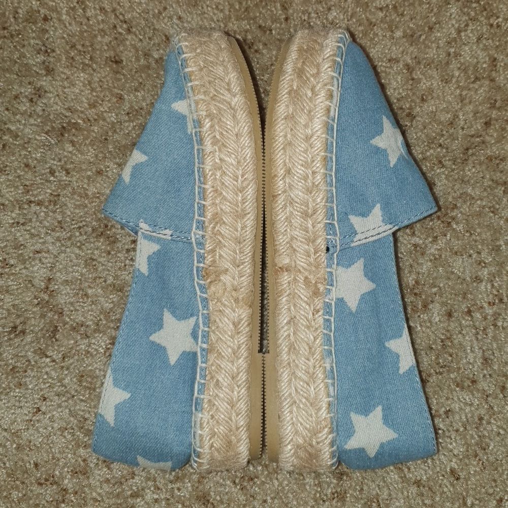 Steve Madden Talen Denim Star Espadrilles Sz 6.5 View 2